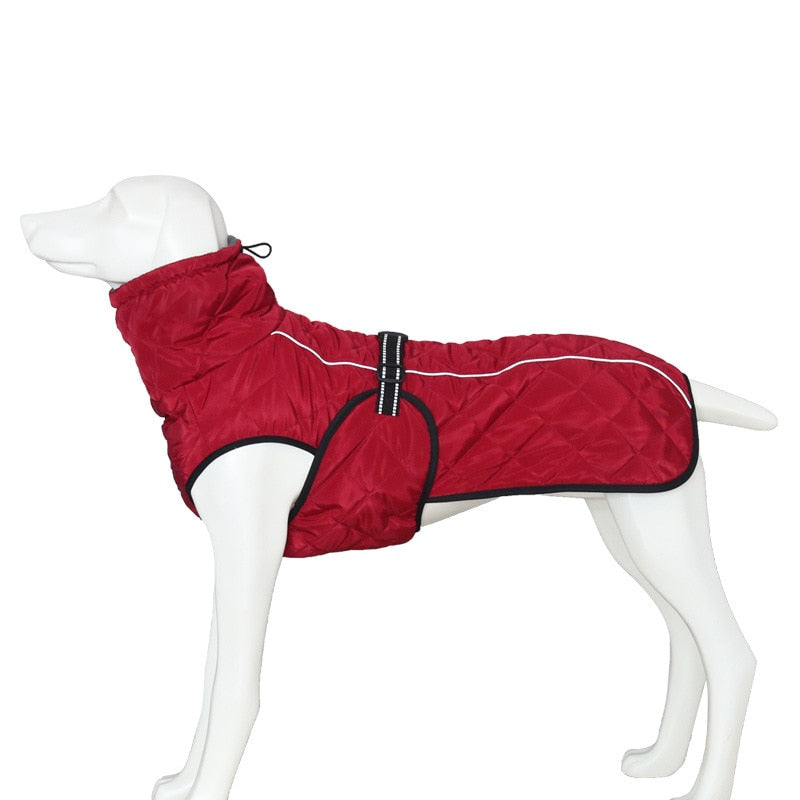 Dog Outdoor Jacket Waterproof Reflective Pet Coat Vest Winter Warm Cotton Dogs Clothing for Large Middle Dogs Labrador