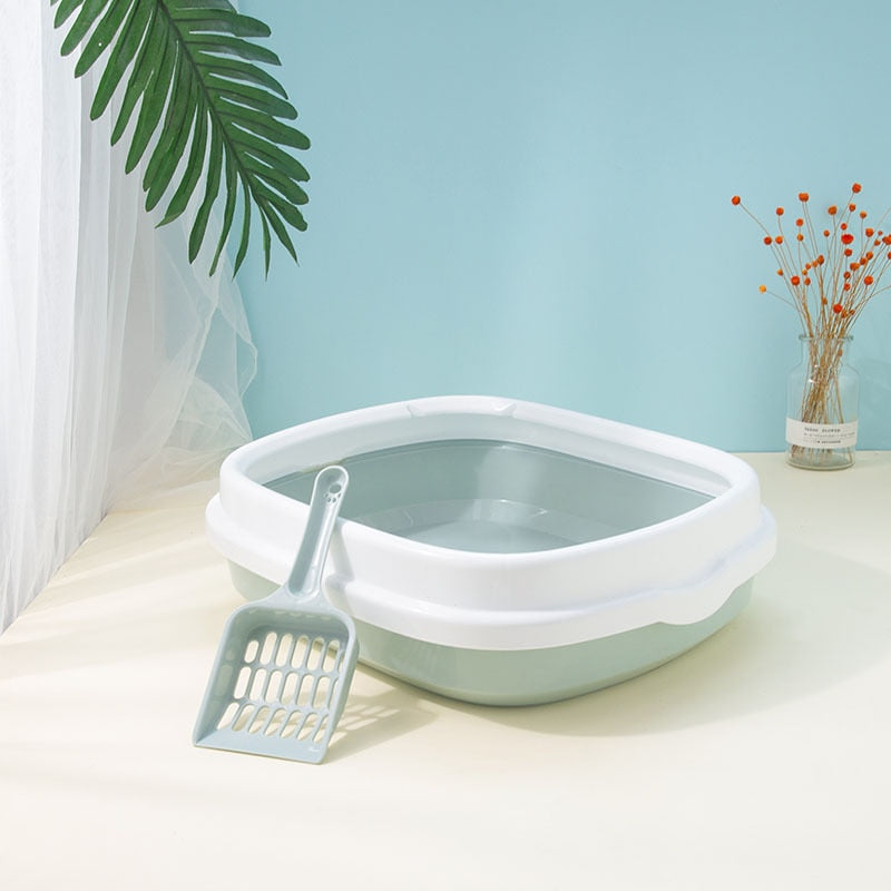 Cat potty with spoon Splash-proof dog toilet cat litter box pet toilet potty excrement training sandbox free shipping