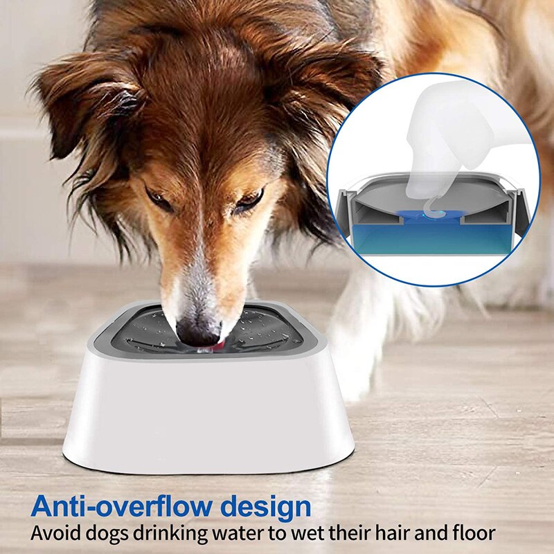 1.5L Dog Water Bowl Machine Carried Floating Bowl Cat Water Bowl Slow Water Feeder Dispenser Anti-Overflow Pet Ship In 24 Hours