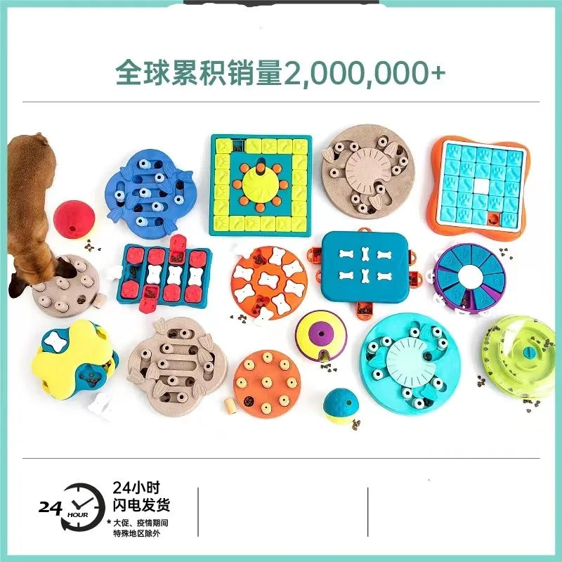 Pet Dogs Puzzle Toys Slow Feeder Interactive Increase Puppy IQ Food Dispenser Slowly Eating NonSlip Bowl Cat Dog Training Game