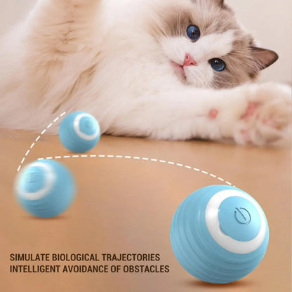 Stimulating Cat Toy Usb Rechargeable Cat Toy Ball with Colorful Light Engaging Bpa-free Power Ball Kitten Toy for Endless Fun