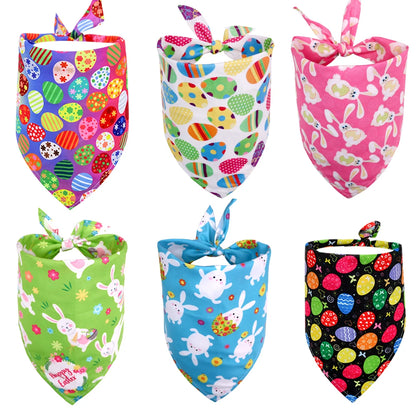 30pcs Dog Bandana Easter Rabbbit Bandanas Scarf For Small Dogs Pet Dog Puppy Bibs Dog Pet Grooming Accessories For Dogs Cats