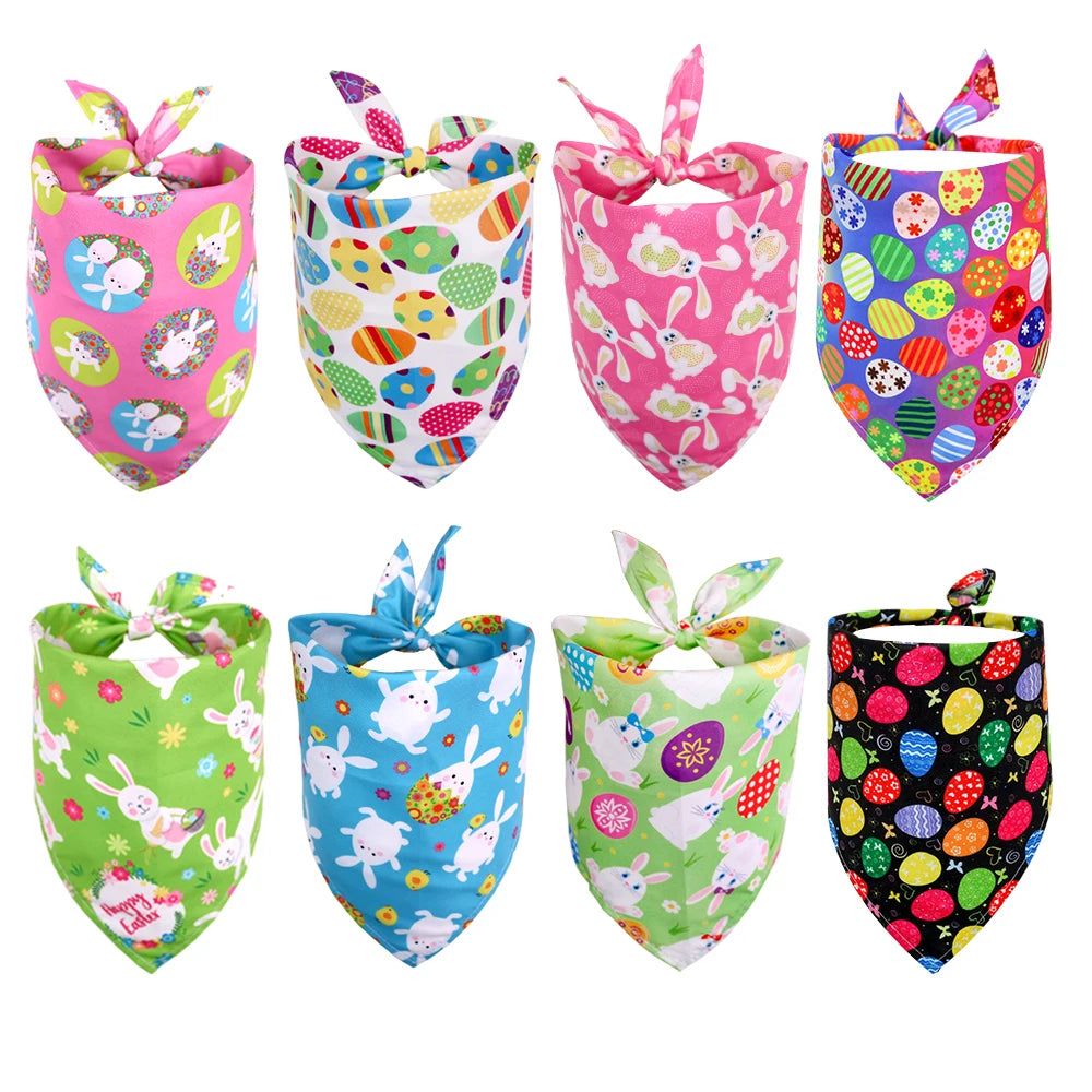 30pcs Dog Bandana Easter Rabbbit Bandanas Scarf For Small Dogs Pet Dog Puppy Bibs Dog Pet Grooming Accessories For Dogs Cats