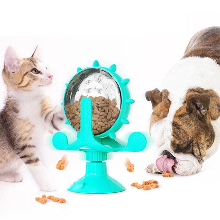 Fun Turntable Leaking Food Cat Toy Training Ball Exercise IQ Dog Cat Feeder Kitten Toy Dog Toy Pet Products