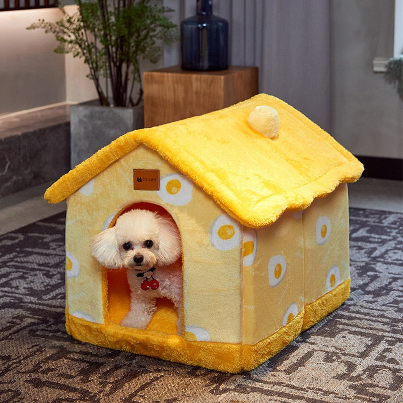 Foldable Dog House Kennel Bed Mat For Small Medium Dogs Cats Winter Warm Cat bed Nest Pet Products Basket Pets Puppy Cave Sofa