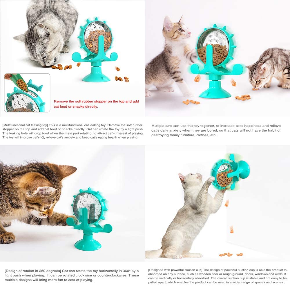 Fun Turntable Leaking Food Cat Toy Training Ball Exercise IQ Dog Cat Feeder Kitten Toy Dog Toy Pet Products