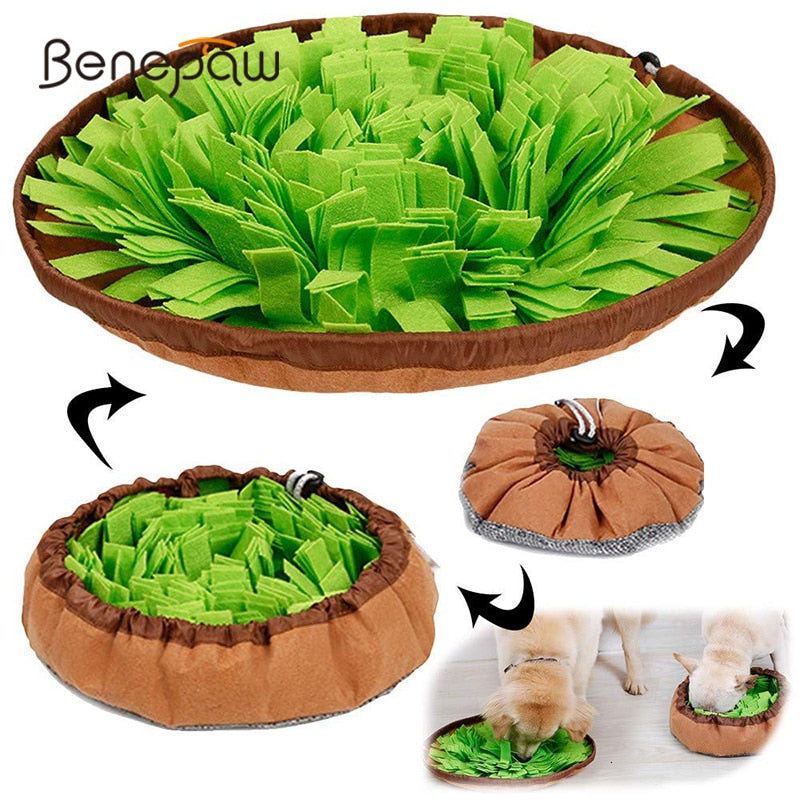 Benepaw Interactive Dog Puzzle Toys Encourage Natural Foraging Skills Portable Nonslip Pet Snuffle Mat Slow Feeder Easy To Clean