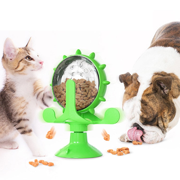 Fun Turntable Leaking Food Cat Toy Training Ball Exercise IQ Dog Cat Feeder Kitten Toy Dog Toy Pet Products