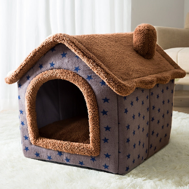 Foldable Dog House Kennel Bed Mat For Small Medium Dogs Cats Winter Warm Cat bed Nest Pet Products Basket Pets Puppy Cave Sofa