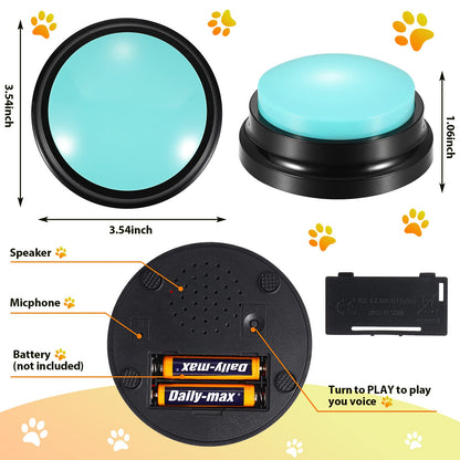 Pet Sound Box Recordable Talking Button Cat Voice Recorder Talking Toy For Pet Communication Training Tool Squeeze Box Dog Toys