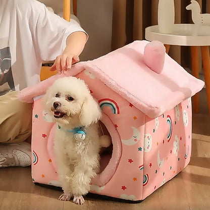 Foldable Dog House Kennel Bed Mat For Small Medium Dogs Cats Winter Warm Cat bed Nest Pet Products Basket Pets Puppy Cave Sofa