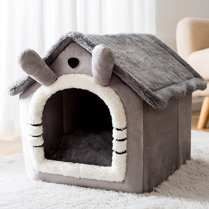 Foldable Dog House Kennel Bed Mat For Small Medium Dogs Cats Winter Warm Cat bed Nest Pet Products Basket Pets Puppy Cave Sofa